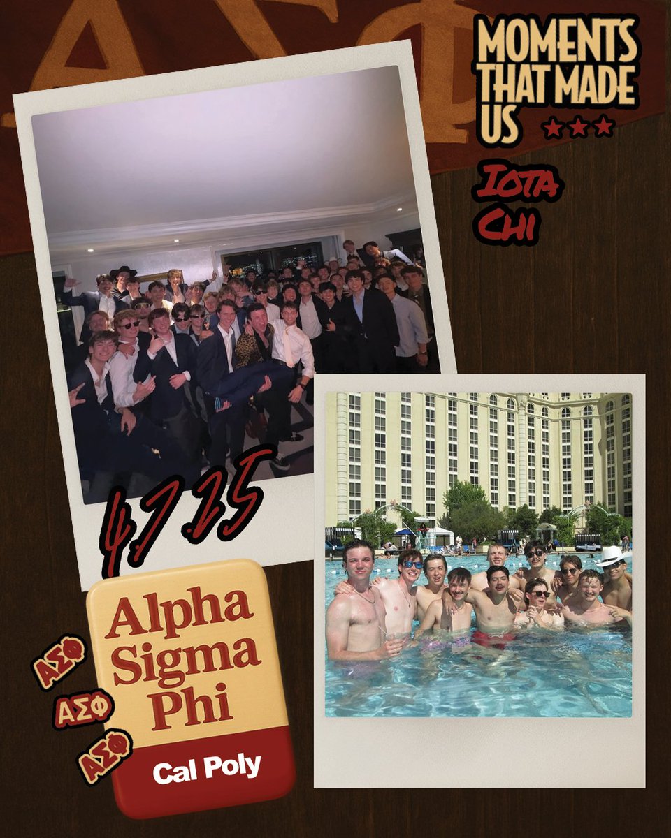 alphasigs's tweet image. The Iota Chi chapter at Cal Poly hosted their annual Spring Formal in Las Vegas!

Here’s to tradition, brotherhood, and making memories that last a lifetime!

#AlphaSig #TBTM #MomentsThatMadeUs