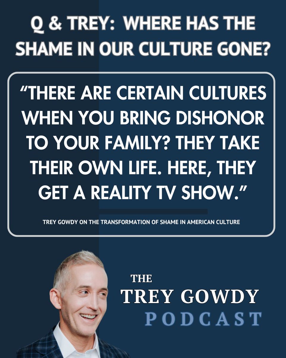 FOX News Radio (@foxnewsradio) on Twitter photo "There used to be an element of shame in our culture. I think that element is gone now."
Today, <a href="/TGowdySC/">Trey Gowdy</a> unpacks why shamelessness after wrongdoing is on the rise in America — and why that's nothing to celebrate.
buff.ly/VtuGYTg "There used to be an element of shame in our culture. I think that element is gone now."
Today, <a href="/TGowdySC/">Trey Gowdy</a> unpacks why shamelessness after wrongdoing is on the rise in America — and why that's nothing to celebrate.
buff.ly/VtuGYTg