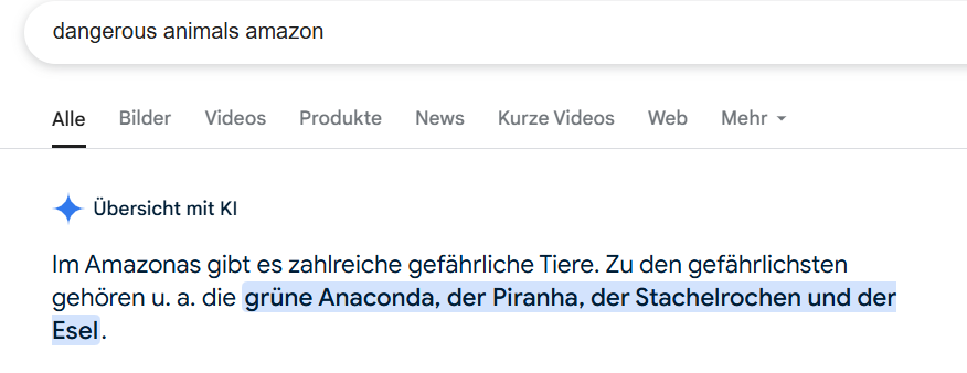 Ein bisschen zweifel ich aber noch an der Expertise der KI.