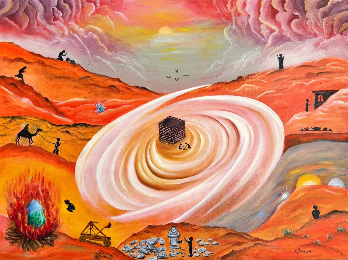 Yeni resmim; HALÎLULLAH 

Kurban bayramı yaklaşırken üç dinin atası, her namazda kendisine dua ettiğimiz İbrahim Aleyhisselam hakkında okumaya başlamıştım. Öncesinde tüm bu kıssaları tek bir kişinin hayatı olarak düşünmediğimi farkettim. Sonra bu kıssaları bir resimde