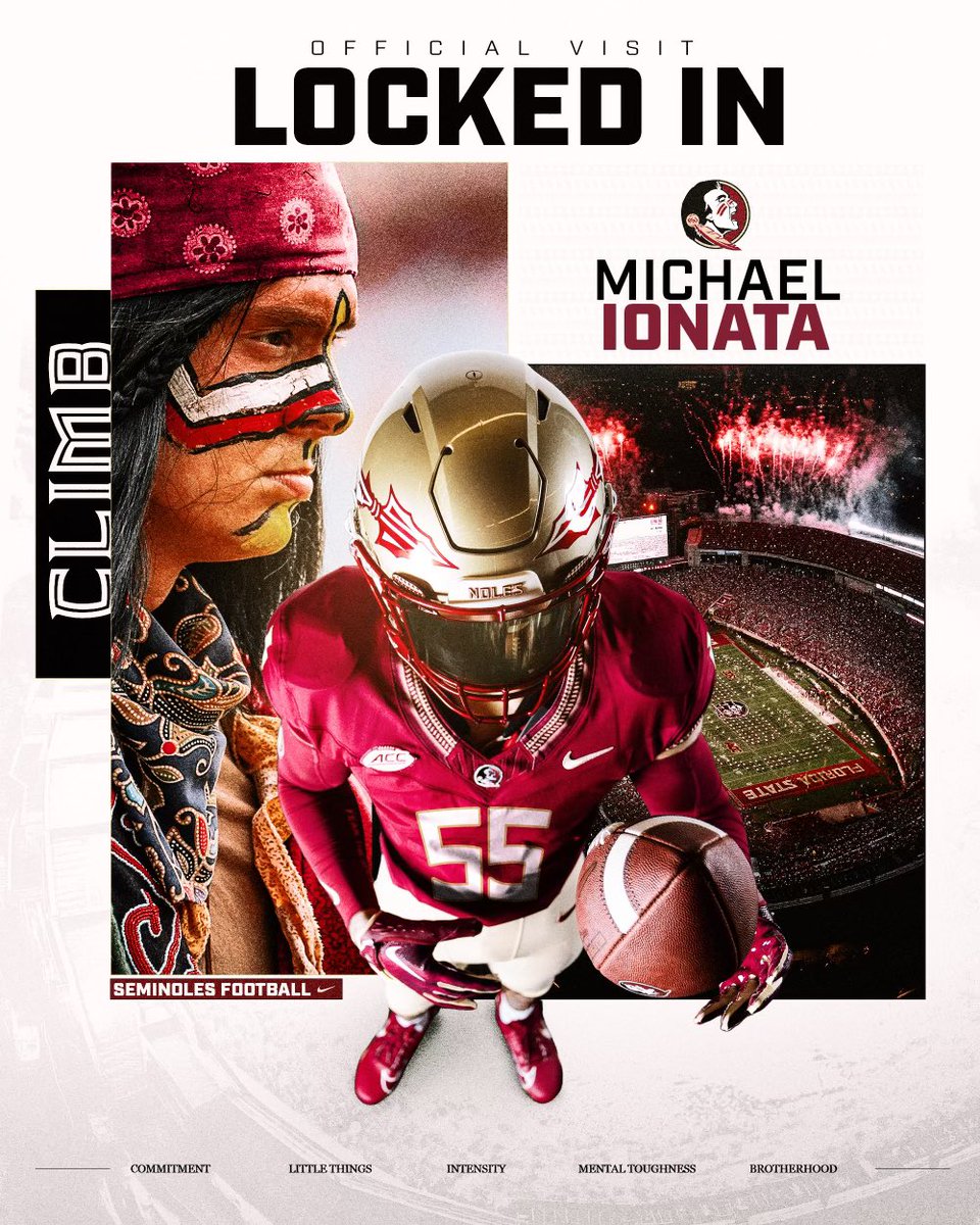 3āļø Mike Ionata (@mikeionata) on Twitter photo Excited To Be In Tallahassee This Weekend For My Official Visit. #GoNoles ā¼ļøā¼ļøš¢š¢ <a href="/Coach_Norvell/">Mike Norvell</a> <a href="/CoachHand/">Herb Hand</a> <a href="/CNee247/">Chris Nee</a> <a href="/ZBlostein247/">Zach Blostein</a> <a href="/OsceolaPat/">Patrick Burnham</a> <a href="/Andrew_Ivins/">Andrew Ivins</a> <a href="/adamgorney/">Adam Gorney</a> <a href="/MohrRecruiting/">Brian Mohr</a> <a href="/JohnGarcia_Jr/">John Garcia, Jr.</a> <a href="/ChadSimmons_/">ChadSimmons</a> <a href="/SWiltfong_/">Steve Wiltfong</a> Excited To Be In Tallahassee This Weekend For My Official Visit. #GoNoles ā¼ļøā¼ļøš¢š¢ <a href="/Coach_Norvell/">Mike Norvell</a> <a href="/CoachHand/">Herb Hand</a> <a href="/CNee247/">Chris Nee</a> <a href="/ZBlostein247/">Zach Blostein</a> <a href="/OsceolaPat/">Patrick Burnham</a> <a href="/Andrew_Ivins/">Andrew Ivins</a> <a href="/adamgorney/">Adam Gorney</a> <a href="/MohrRecruiting/">Brian Mohr</a> <a href="/JohnGarcia_Jr/">John Garcia, Jr.</a> <a href="/ChadSimmons_/">ChadSimmons</a> <a href="/SWiltfong_/">Steve Wiltfong</a>