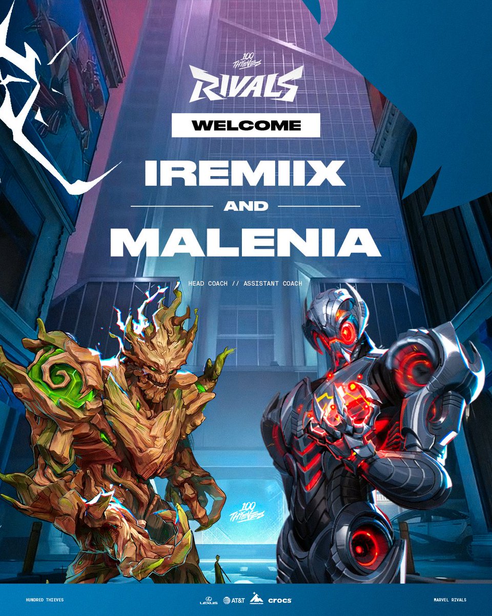 Welcome to the new age of 100T Marvel Rivals.

<a href="/iRemiix_OW/">iRemiix</a> is our new head coach, with <a href="/MaleniaMR/">100T Malenia</a> supporting as our assistant coach.

See y'all at inaugural Marvel Rivals Ignite.