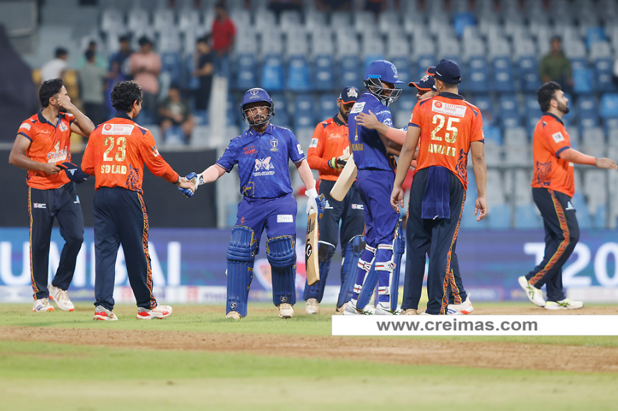 Dcreimas's tweet photo. Triumphs Knights MNE won by 5 wickets.
#T20Mumbai #AalaReAglaStar
For latest pictures click to: https://t.co/LBbFKNd8YP… https://t.co/PED4pzGP5B