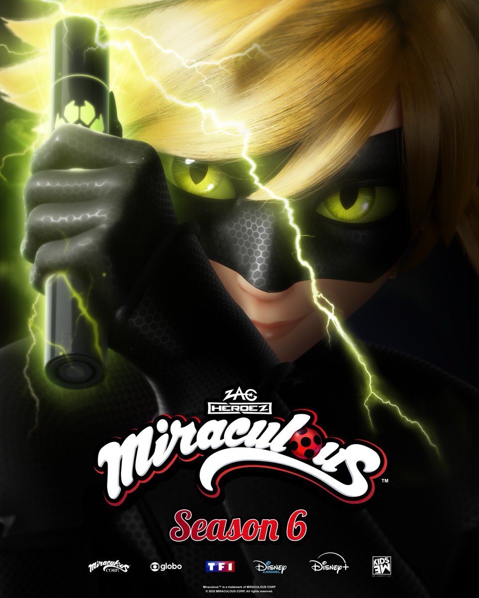 Season 6 of Miraculous: Tales of Ladybug &amp; Cat Noir available now on Disney Channel.

A new team assembles. A new villain rises. Don’t miss the action. 🐞🐾