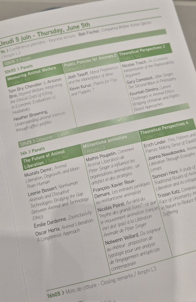 Roux-Demare FX (@fxrouxdemare) on Twitter photo Colloque international
Université Rennes 2
4-5 juin 2025
ANIMAL LIBERATION
1975-2025 AND BEYOND
La libération animale
1975-2025 et au-delà
Organisé par A. Broi, E. Dardenne et <a href="/EspinosaRomain/">Romain Espinosa</a>
Intervention personnelle sur les entraves juridiques au militantisme animaliste Colloque international
Université Rennes 2
4-5 juin 2025
ANIMAL LIBERATION
1975-2025 AND BEYOND
La libération animale
1975-2025 et au-delà
Organisé par A. Broi, E. Dardenne et <a href="/EspinosaRomain/">Romain Espinosa</a>
Intervention personnelle sur les entraves juridiques au militantisme animaliste