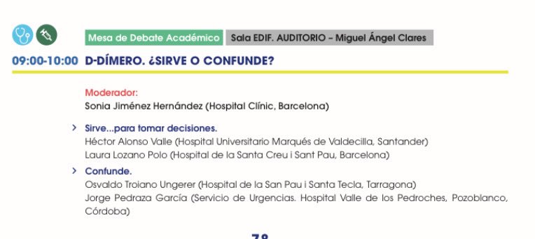 Mañana debate académico:

Dímero-D: ¿SIRVE o CONFUNDE?

Nos vemos a las 9 para discutirlo en #SEMES2025
 
Valdrá la pena … 💪

#ActualizaETV <a href="/SEMES_/">SEMES</a> <a href="/ETVSEMES/">ETV-SEMES</a>