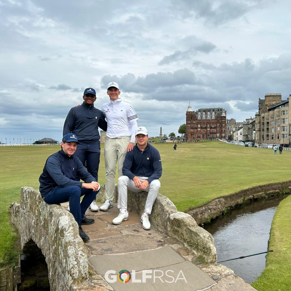 #musthave
The iconic Swilcan Bridge at St Andrews photo every golfer has on the #bucketlist..... consider that box ticked, gents!

2025 St Andrews Links Trophy | Old &amp; Jubilee Courses
#golfrsa #itstartshere #squadgoals