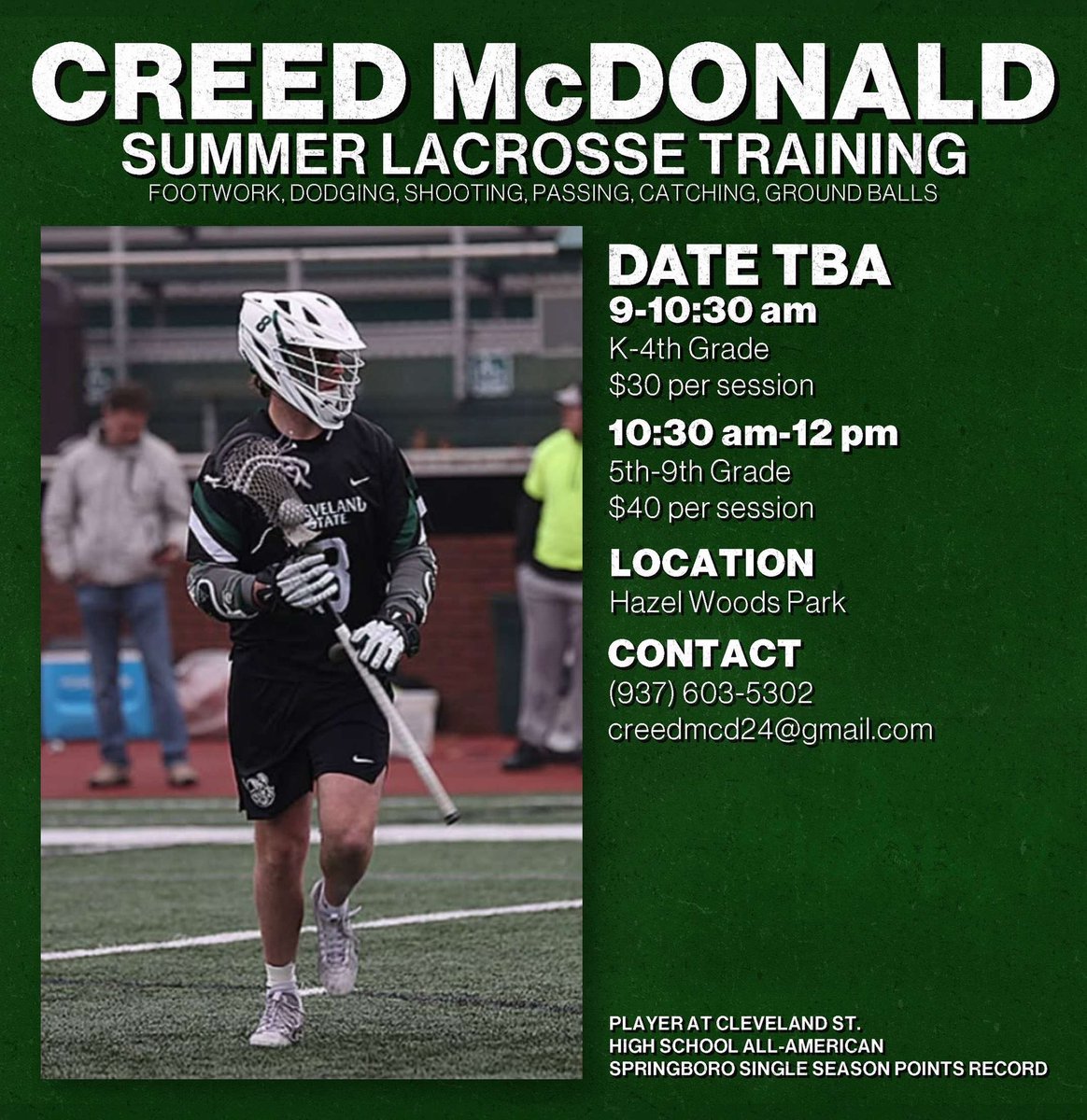 Reach out if interested ! 
Saturday mornings in July / August .