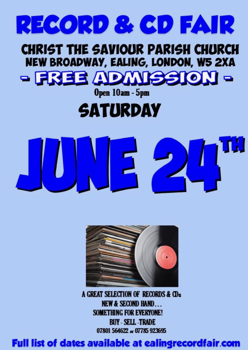 Beatlesdays News, London Ealing Record and CD Fair Saturday June 21stt. - mailchi.mp/02fd66b854b5/g…