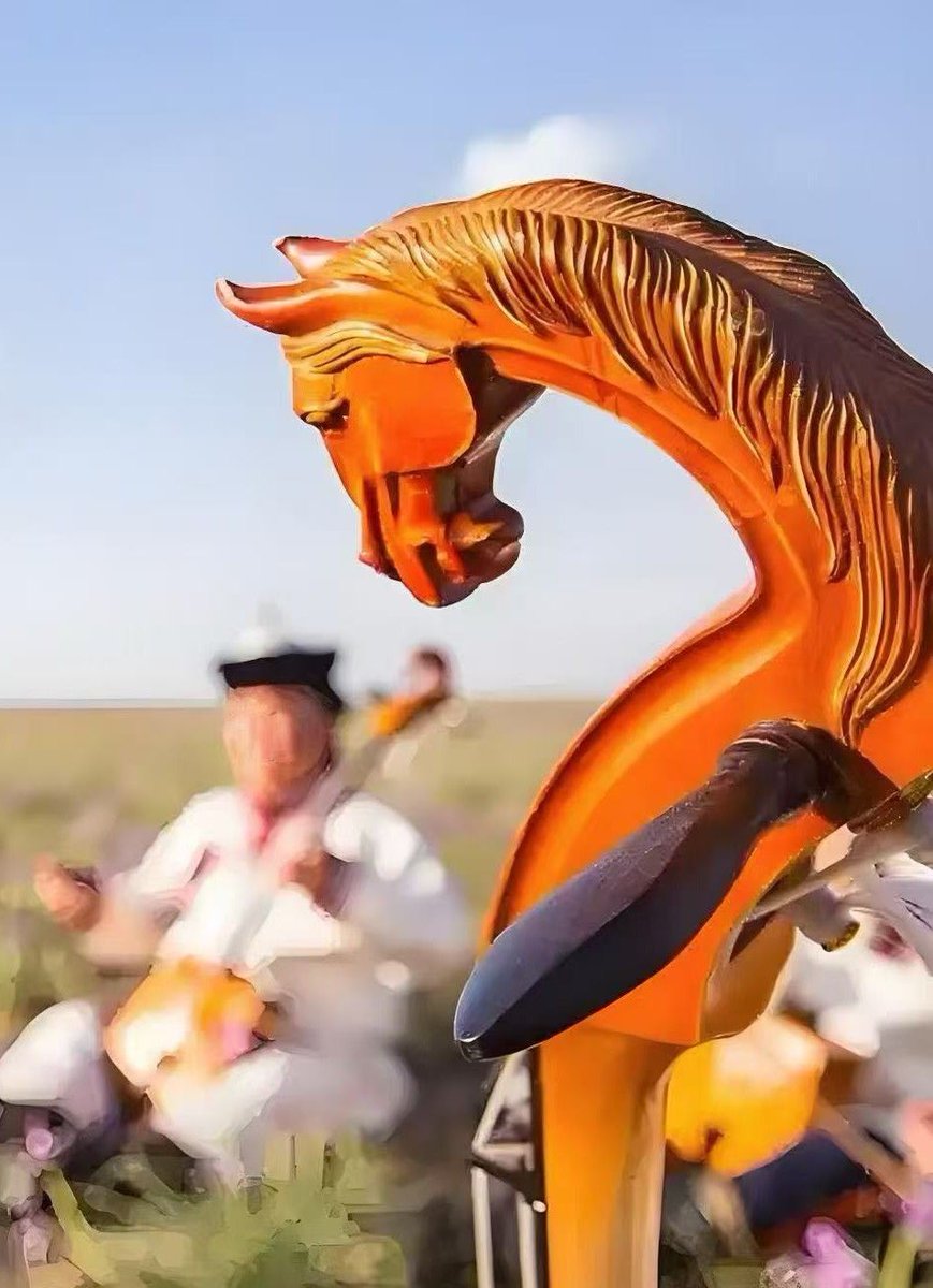 Tsinghua_Uni's tweet photo. In the “Cultural Exploration and Practice of the Horsehead Fiddle” course, #TsinghuaRen carved, assembled, &amp; tuned their #horseheadfiddles, learning the craft &amp; the Mongolian spirit behind each #string. #NextGen brought steppe sounds &amp; rhythms to life. #StudyAtTHU https://t.co/mHJvBTsfTl