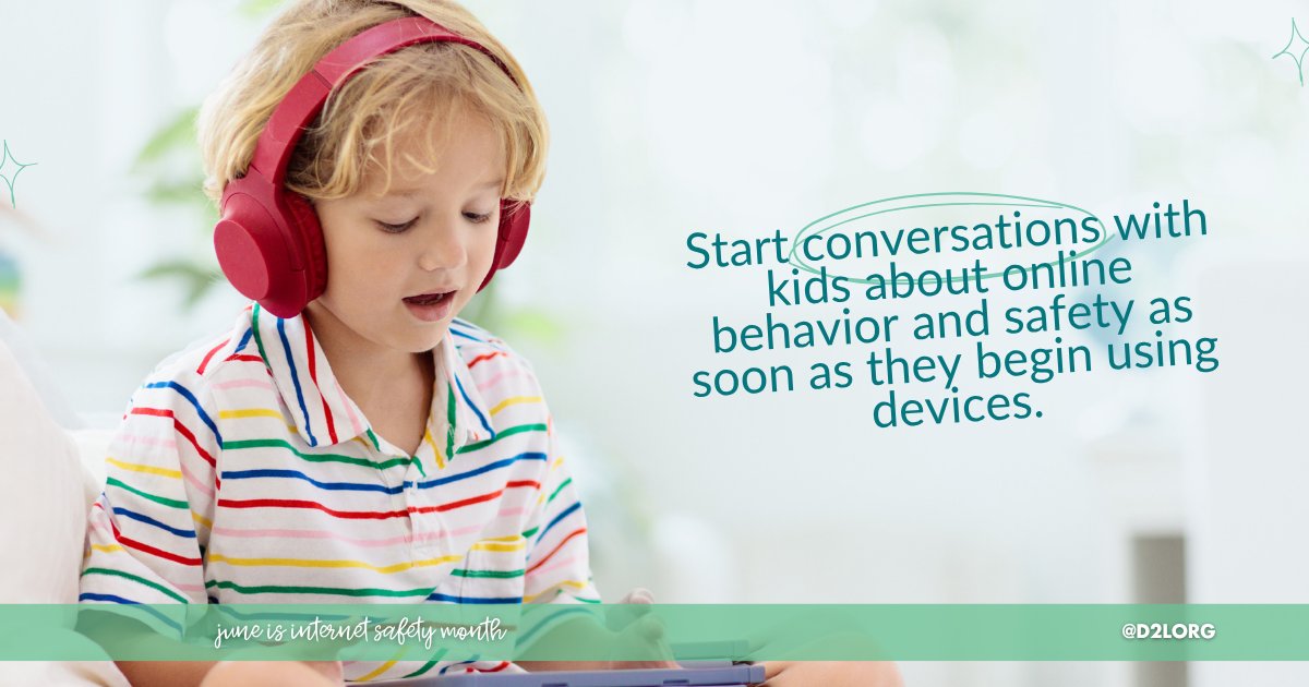 Darkness2Light's tweet image. With summer here, we know kids are online more than ever. ☀️📱 Start conversations about online safety early—even if they’re just watching videos or playing games. The goal is to build trust and normalize talking about online experiences—good or bad.
#InternetSafetyMonth