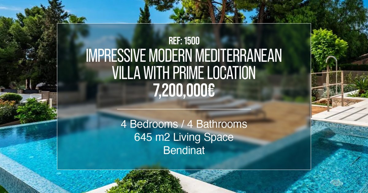 OceanSevenRE's tweet photo. Modern Mediterranean Luxury Meets Prime Location
.
📐 645 m² | 🛏️ 4 | 🛁 4 | 💶 €7,200,000
.
Step into sunlit sophistication just 5 km from Palma. 
–––
ʟɪɴᴋ ɪɴ ʙɪᴏ | Ref. 1500
https://t.co/f6CfUWIhoy https://t.co/igX6LUofb1