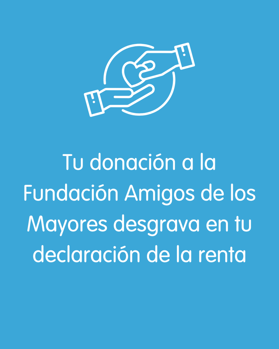 AmigosMayoresEs's tweet photo. Este verano, puedes cambiar la vida de miles de personas mayores 💙

Con tu donación a la Fundación Amigos de los Mayores, ayudas a que personas como Dominga no pasen el verano en soledad.

👉 Y además, puedes recuperar hasta el 80% en tu declaración de la renta. https://t.co/XKCp1JAN27
