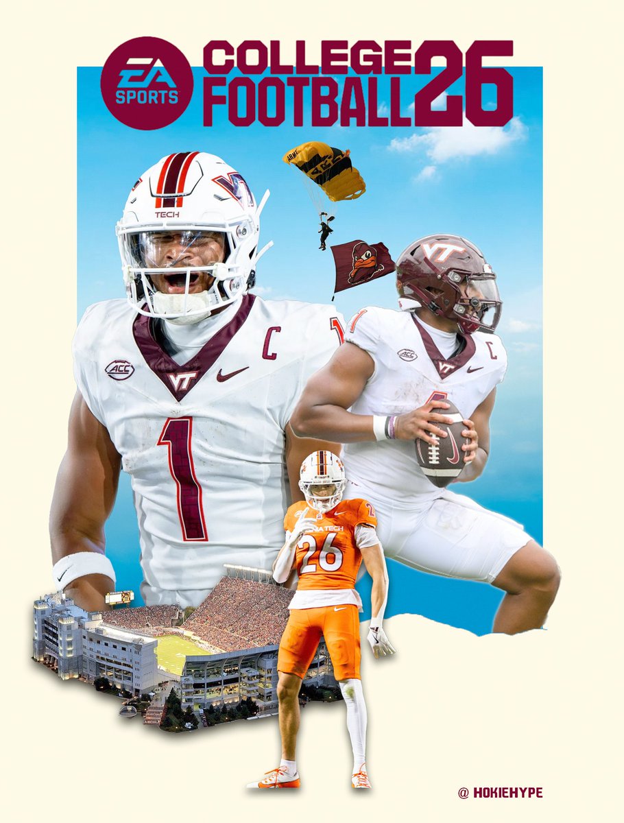 HokieHype (@hokiehype) on Twitter photo Thought I'd give my EA College Football 26 VT Cover another go🦃, inspo credits from <a href="/SentiveJ/">John "Sentive" Osborn</a>
Follow for more Hokie Nation #Hokies #EACFB26 #VTfootball Thought I'd give my EA College Football 26 VT Cover another go🦃, inspo credits from <a href="/SentiveJ/">John "Sentive" Osborn</a>
Follow for more Hokie Nation #Hokies #EACFB26 #VTfootball