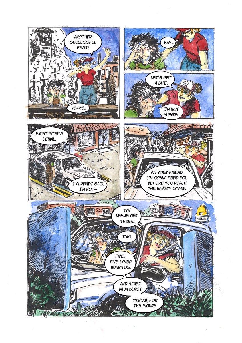 pixelateforwork's tweet photo. #Comics submission for Taco Bell Quarterly. Fingers crossed we get in.
#grief #indiecomics #comicartist #traditionalart #tacobell https://t.co/c05D3yneNQ