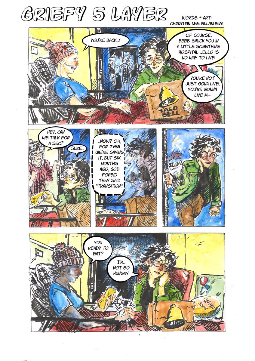 pixelateforwork's tweet photo. #Comics submission for Taco Bell Quarterly. Fingers crossed we get in.
#grief #indiecomics #comicartist #traditionalart #tacobell https://t.co/c05D3yneNQ