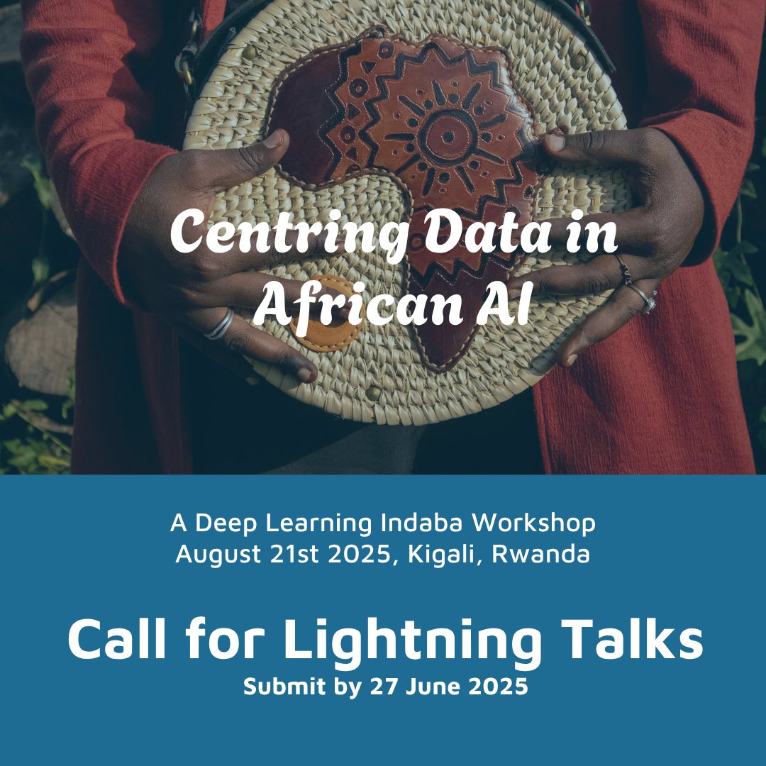 ⚡The Centring Data in African AI workshop invites you to submit a proposal for a Lightning Talk! The WS examines data in African AI through both technical and socio-technical lenses.

Learn more here 👉 centring-data-in-african-ai.github.io/workshop/light…

🧵1/2