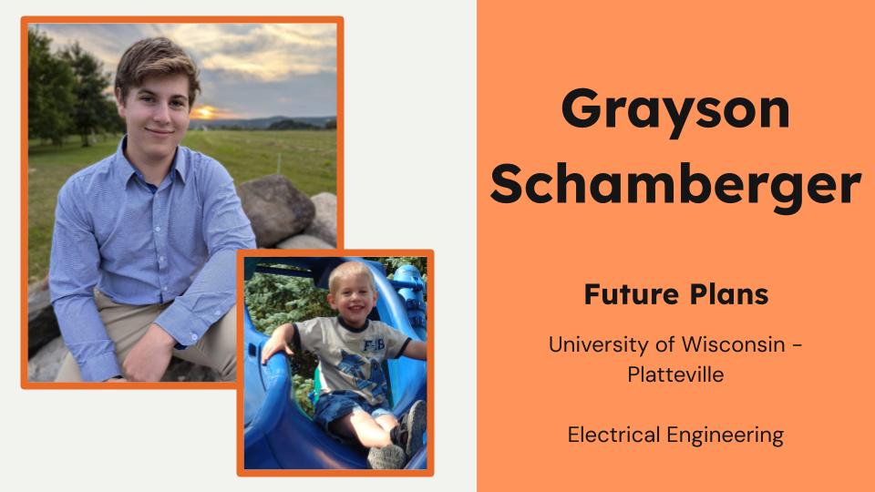 Meet PHS grad Grayson Schamberger, who plans to study electrical engineering at UW-Platteville! #25PHSpanthers