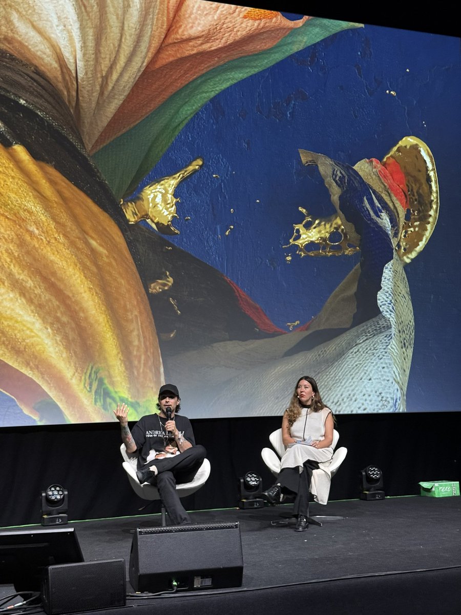 ThankYouX's tweet photo. Had a great time speaking on stage at @NFCsummit about my upcoming collection, “The Process”, launching June 12th on OpenSea. Huge thanks to @NaughtalieStone for the thoughtful interview and engaging conversation! Stay tuned for more info. ⚫️ https://t.co/6rPUTZW2NT