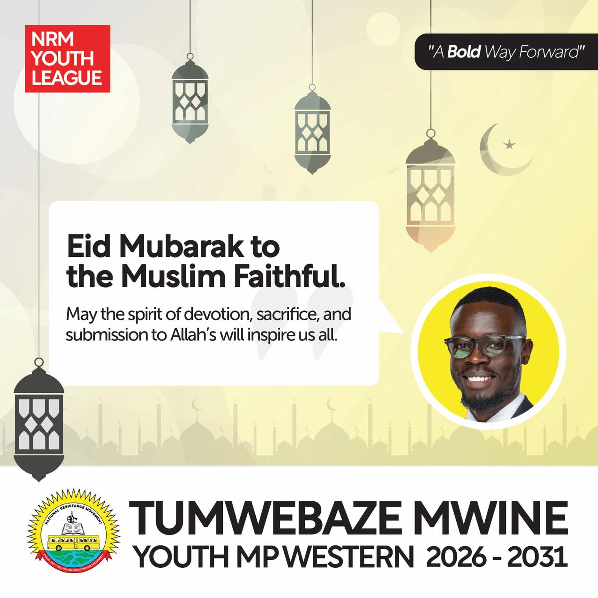 I extend my warmest wishes to the Muslim fraternity in Uganda and around the world as you celebrate Eid-Al-Adha.

May this sacred occasion bring peace, unity and renewed faith to your homes and communities. Let us continue to uphold the values of compassion, sacrifice and