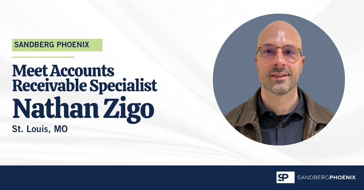 Meet AR Specialist Nathan Zigo!👋 Nathan joined our accounting department in early April and has already made a strong impact with years of exp. in accounts receivable/payable &amp; a foundational education from <a href="/umsl/">University of Missouri–St. Louis</a>! We’re excited to have Nathan as part of the #SandbergLife!