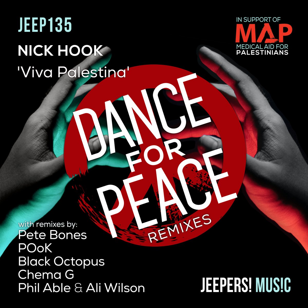 Nick Hook (@djnickhook) on Twitter photo Coming soon on <a href="/jeepersmusic/">Jeepers! Music</a>
DANCE FOR PEACE Remixes of 'Viva Palestina' by NICK HOOK.
Includes remixes by DJs who support & perform at <a href="/Dance4PeaceNow/">Dance For Peace</a> in #Brighton.
Dance For Peace - 12 July at <a href="/BEstudios/">Brighton Electric</a> - all proceeds to <a href="/MedicalAidPal/">Medical Aid for Palestinians</a>
Tickets - skiddle.com/e/40956732 Coming soon on <a href="/jeepersmusic/">Jeepers! Music</a>
DANCE FOR PEACE Remixes of 'Viva Palestina' by NICK HOOK.
Includes remixes by DJs who support & perform at <a href="/Dance4PeaceNow/">Dance For Peace</a> in #Brighton.
Dance For Peace - 12 July at <a href="/BEstudios/">Brighton Electric</a> - all proceeds to <a href="/MedicalAidPal/">Medical Aid for Palestinians</a>
Tickets - skiddle.com/e/40956732