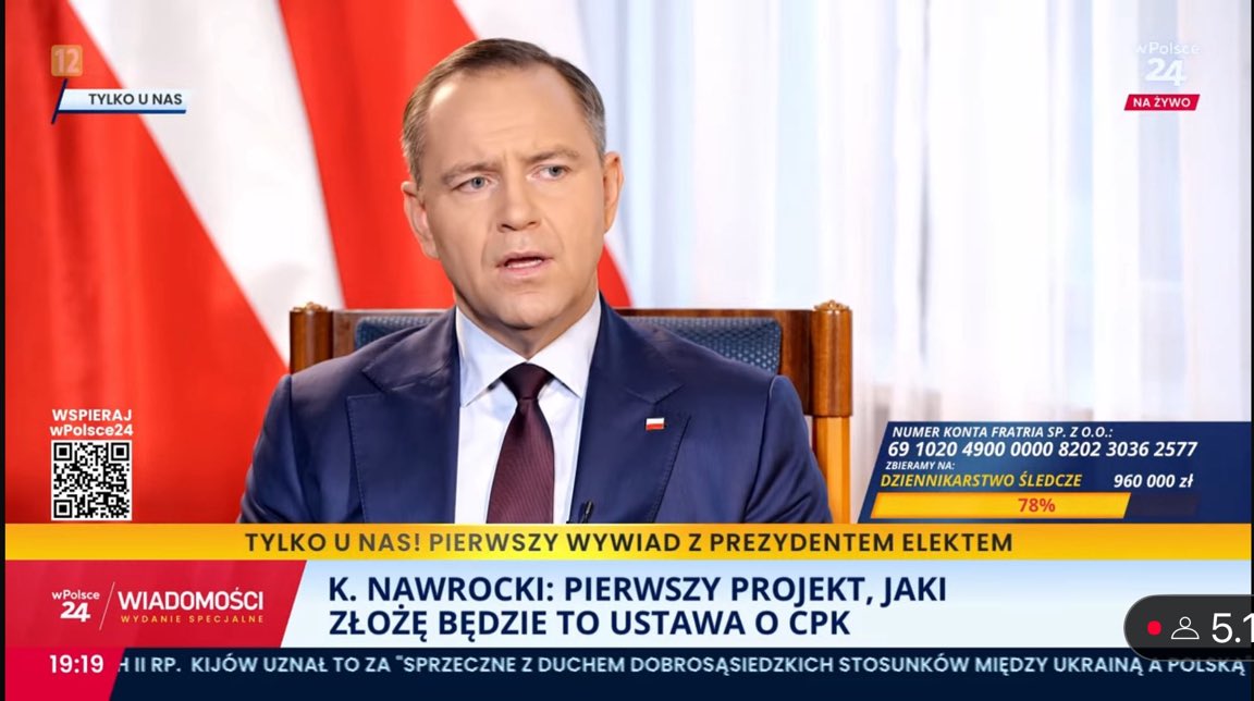 Adam Czarnecki (@czardam) on Twitter photo Pięknie🫡
Prezydent <a href="/NawrockiKn/">Karol Nawrocki</a> w trakcie kampanii obiecał, że pierwszym projektem, jaki złoży, będzie ustawa #TAKdlaCPK z pełną siecią kolejową i lotniskiem z komponentem cargo.
Dziś potwierdza, że słowa dotrzyma 💪
Polska zasługuje pełna, ambitną sieć kolejową, a nie Pięknie🫡
Prezydent <a href="/NawrockiKn/">Karol Nawrocki</a> w trakcie kampanii obiecał, że pierwszym projektem, jaki złoży, będzie ustawa #TAKdlaCPK z pełną siecią kolejową i lotniskiem z komponentem cargo.
Dziś potwierdza, że słowa dotrzyma 💪
Polska zasługuje pełna, ambitną sieć kolejową, a nie