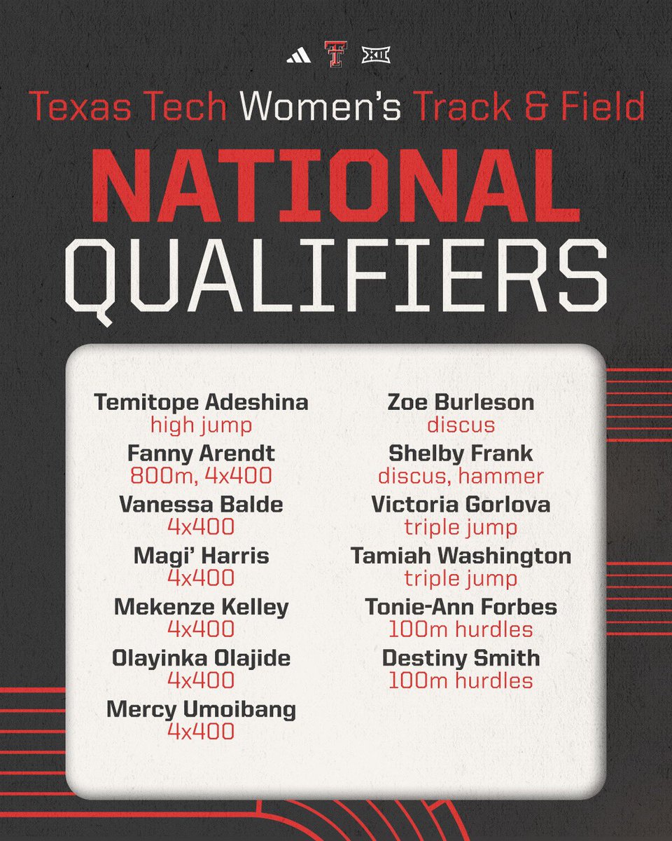 1️⃣0️⃣ event entries for the women’s team next week in Eugene 🫡