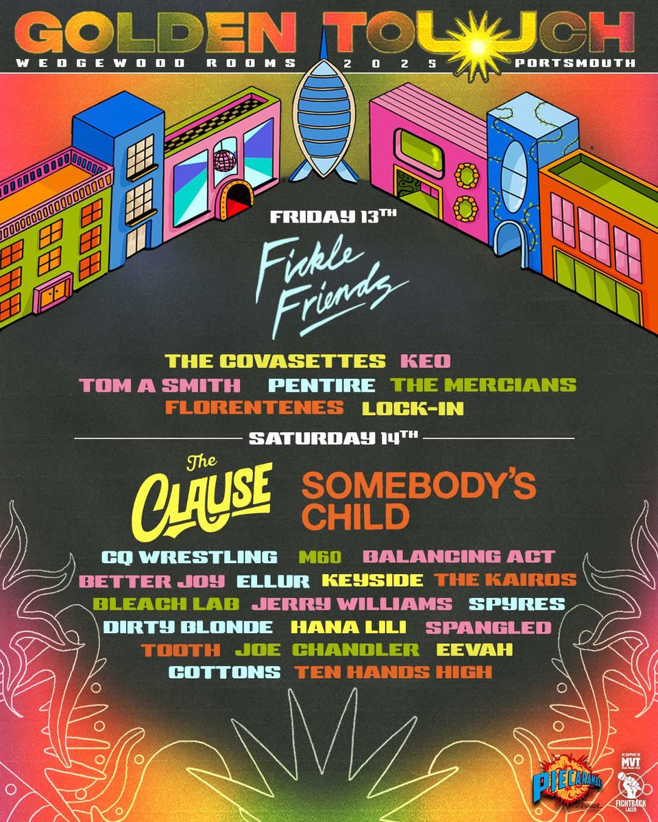 Icebreaker Festival (@icebreakeruk) on Twitter photo <a href="/goldentouchfest/">Golden Touch Festival</a> is back, this time over two days next weekend!
Jerry Williams, Lock-In, <a href="/TheCovasettes/">The Covasettes 🐄</a>, better joy and many more incredible artists join <a href="/ficklefriends/">Fickle Friends</a> , Somebody's Child & <a href="/theclauseuk/">THE CLAUSE</a> at <a href="/WedgewoodRooms/">Wedgewood Rooms</a>
VERY last tickets here - bit.ly/GoldenTouch2025 <a href="/goldentouchfest/">Golden Touch Festival</a> is back, this time over two days next weekend!
Jerry Williams, Lock-In, <a href="/TheCovasettes/">The Covasettes 🐄</a>, better joy and many more incredible artists join <a href="/ficklefriends/">Fickle Friends</a> , Somebody's Child & <a href="/theclauseuk/">THE CLAUSE</a> at <a href="/WedgewoodRooms/">Wedgewood Rooms</a>
VERY last tickets here - bit.ly/GoldenTouch2025
