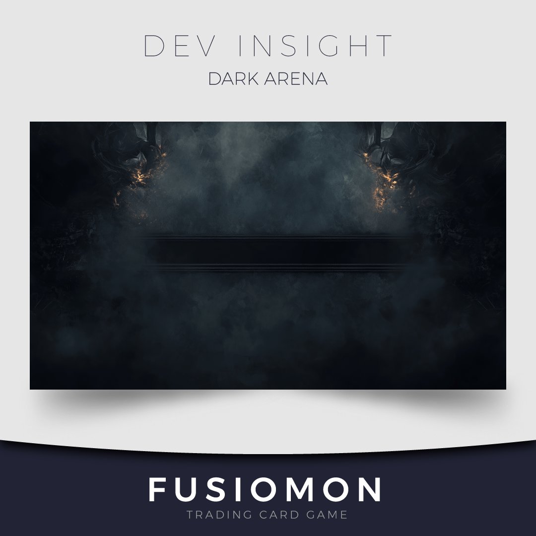 Welcome to the Dark Arena in Fusiomon! A shadowy battleground where Dark-types thrive. Twisting silhouettes, faint glows, and unpredictable moves - perfect for those who play in the unknown. Can you outwit your foes in the dark? #Fusiomon #indiegame #indiedev #gamedev #TCG