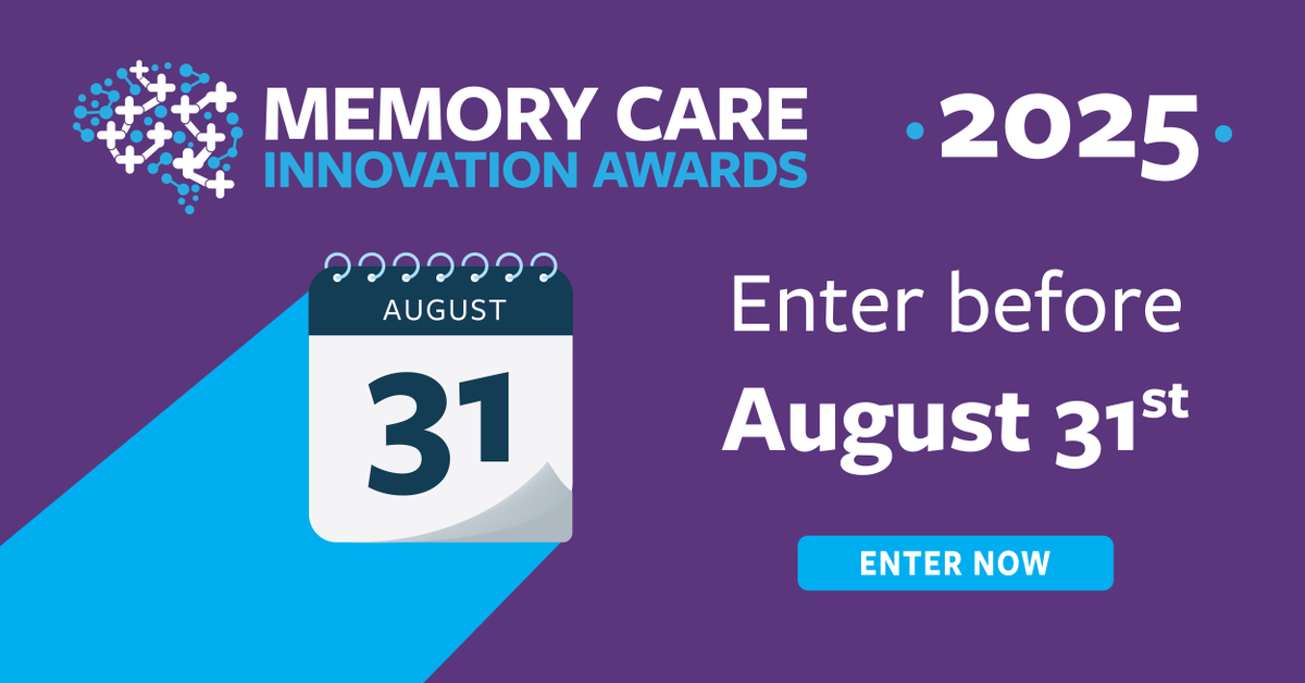 Attention #homehealth &amp; #homecare providers 📢 The Memory Care Innovation Awards are now open! 🧠 Honor the team members who are transforming the delivery of #cognitivecare on behalf of your clients. Entries are due August 31: bit.ly/45BEWbt #MemoryCareInnovationAwards