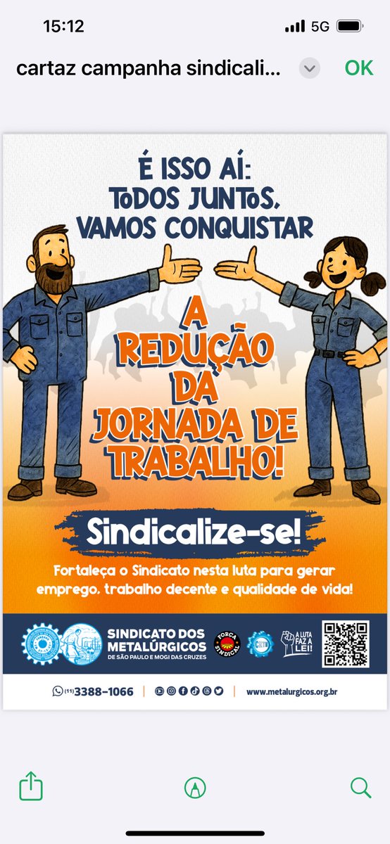 Campanha pela redução de jornada de trabalho!