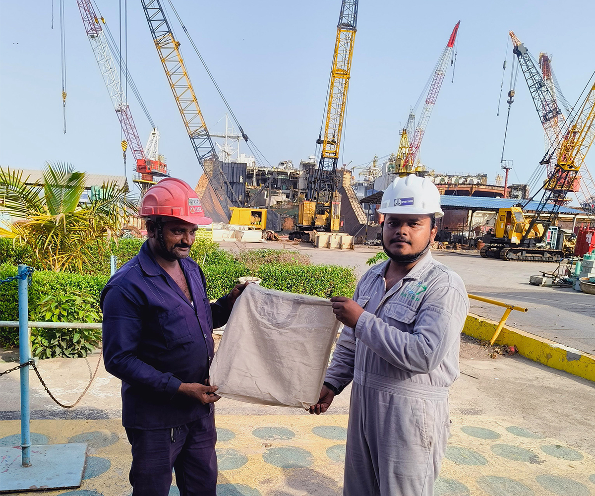 Why didn’t we post a fancy digital poster for World Environment Day on our social media?

Because we believe change doesn’t come from digital posters. It comes from action.

This year, we marked World Environment Day at Alang, India, with the ship recycling yard workers.
The