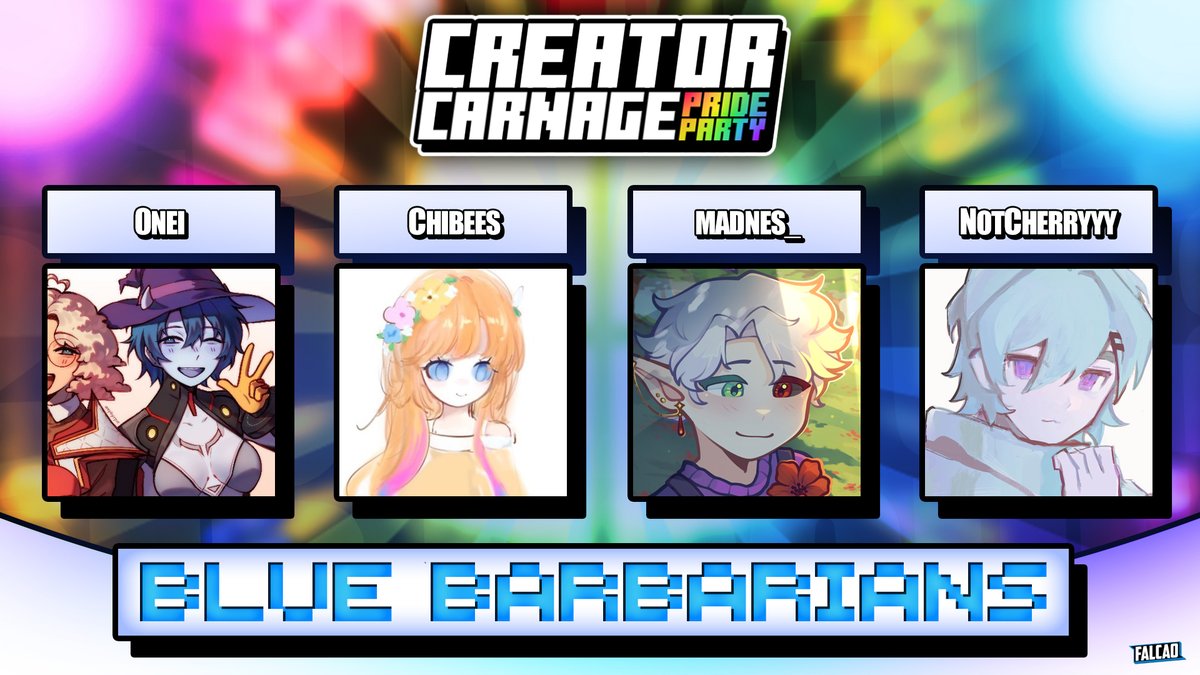 CreatorCarnage_'s tweet image. Introducing the Blue Barbarians!
@thelostoneiroi @ChiBeess @Madnes___ @Cherryyy__05
Watch them create carnage on Sunday 15th June at 3pm EST / 8pm BST!