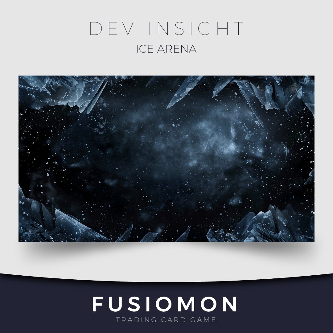 Welcome to the Ice Arena in Fusiomon! Frozen ground, biting air, and a boost for Ice-types. It's a cold, unforgiving battlefield where strategy and control matter most. Can you keep your cool and claim victory? #Fusiomon #indiegame #indiedev #gamedev #TCG