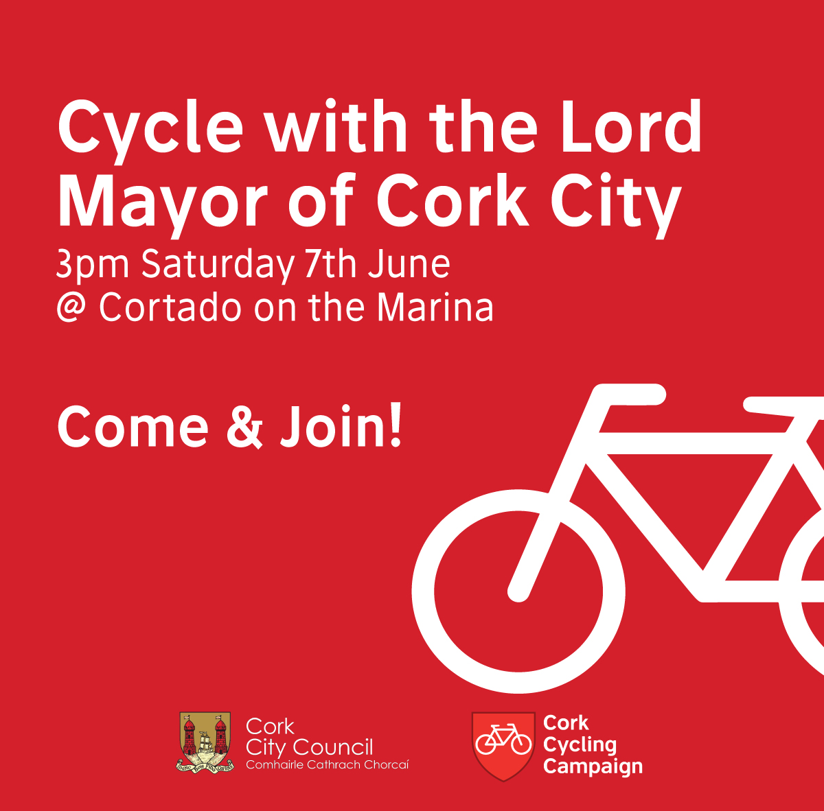 The cycle's starting point got moved! <a href="/CorkSports/">Cork Sports Partnership</a>  <a href="/corkcitycouncil/">Cork City Council</a>
