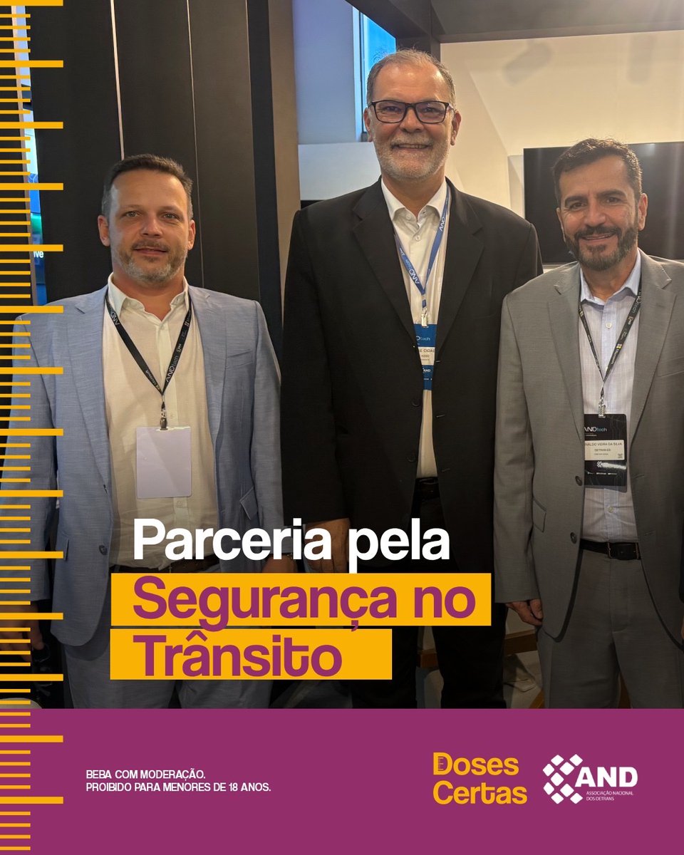 Foi dada a largada para uma nova etapa da campanha Doses Certas, agora em parceria com a Associação Nacional dos Detrans (AND).