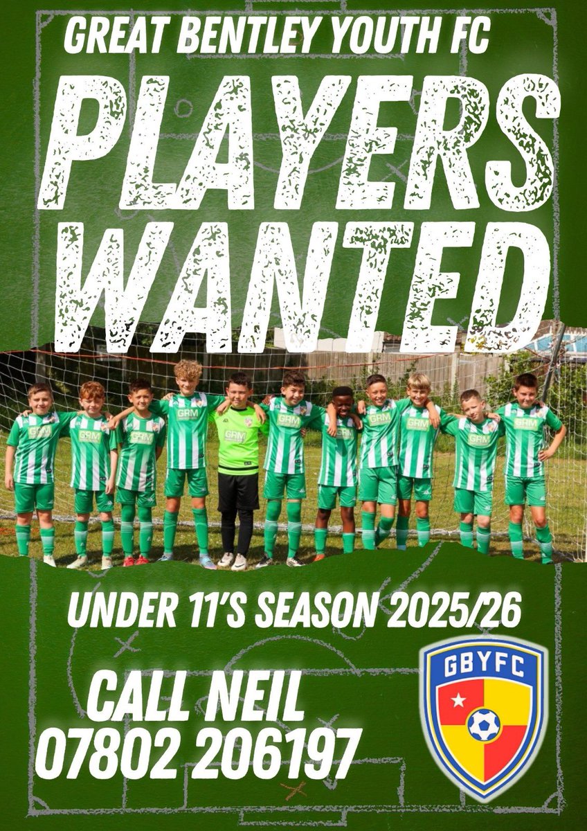 Our U11 are looking for a player to complete their squad. They train twice a week and play matches on a Sunday. They are a great bunch with a very supportive family group. If interested please contact Neil Cross on 07802 206197
