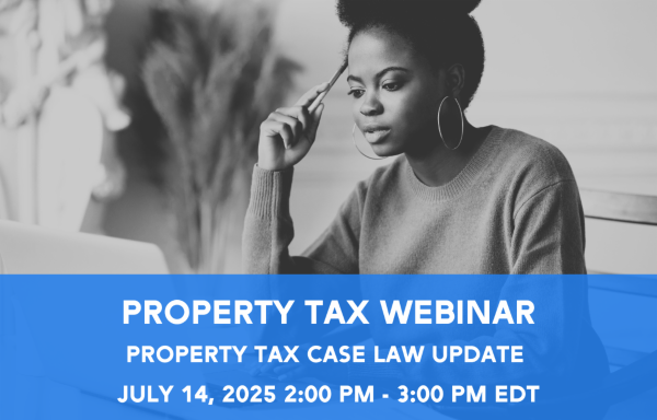 Property Tax Webinar: Property Tax Caselaw Update

Join IPT for a must-attend property tax case law update. The session will be a combination of case law update and a “how to” apply the case law to assessment problems, with an appraiser.  ipt.org/event.aspx?Eve…
