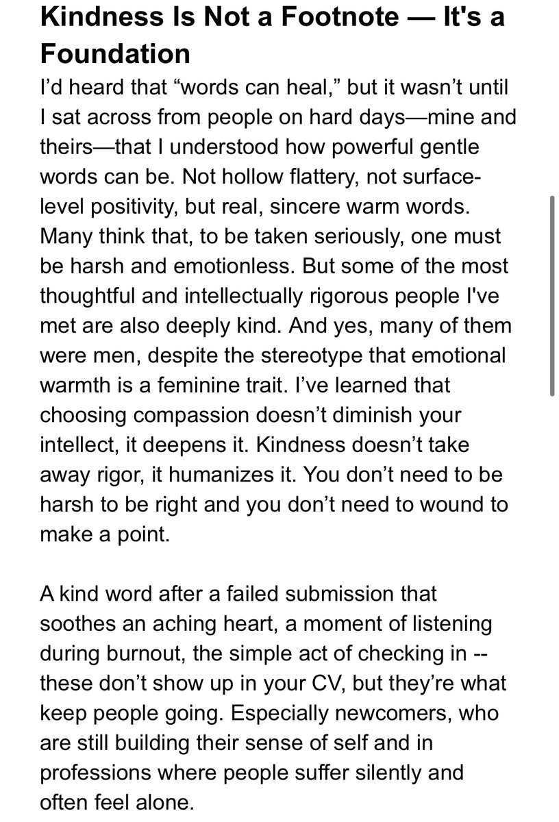 chhaviyadav_'s tweet image. Upon graduation, I paused to reflect on what my PhD had truly taught me. Was it just how to write papers, respond to brutal reviewer comments, and survive without much sleep? Or did it leave a deeper imprint on me — beyond the metrics and milestones? Turns out, it did.
A…
