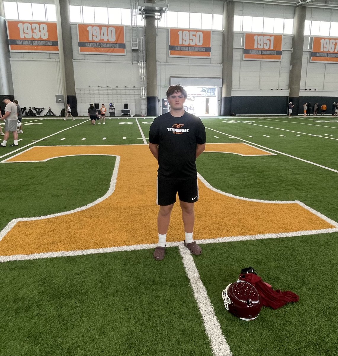 Had an amazing time today at the Big Man Camp at Tennessee today, thanks to all the coaches!