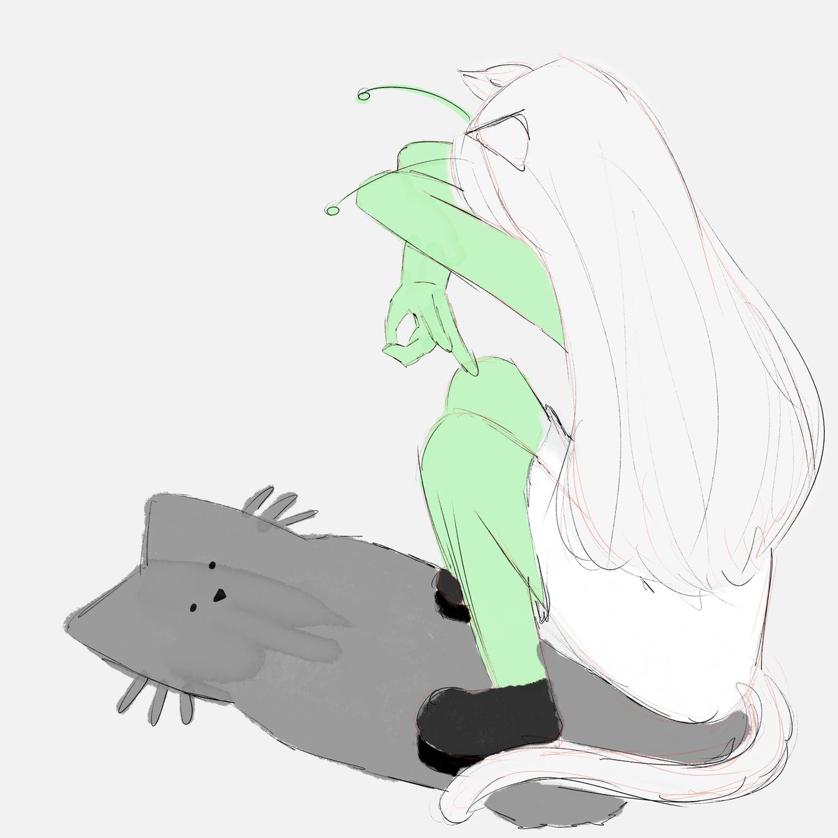 CrimsonNat's tweet photo. meow... #cat #meme #memevtuber #vtuber #alien #aliencat #cat https://t.co/eEmzzBlfZK