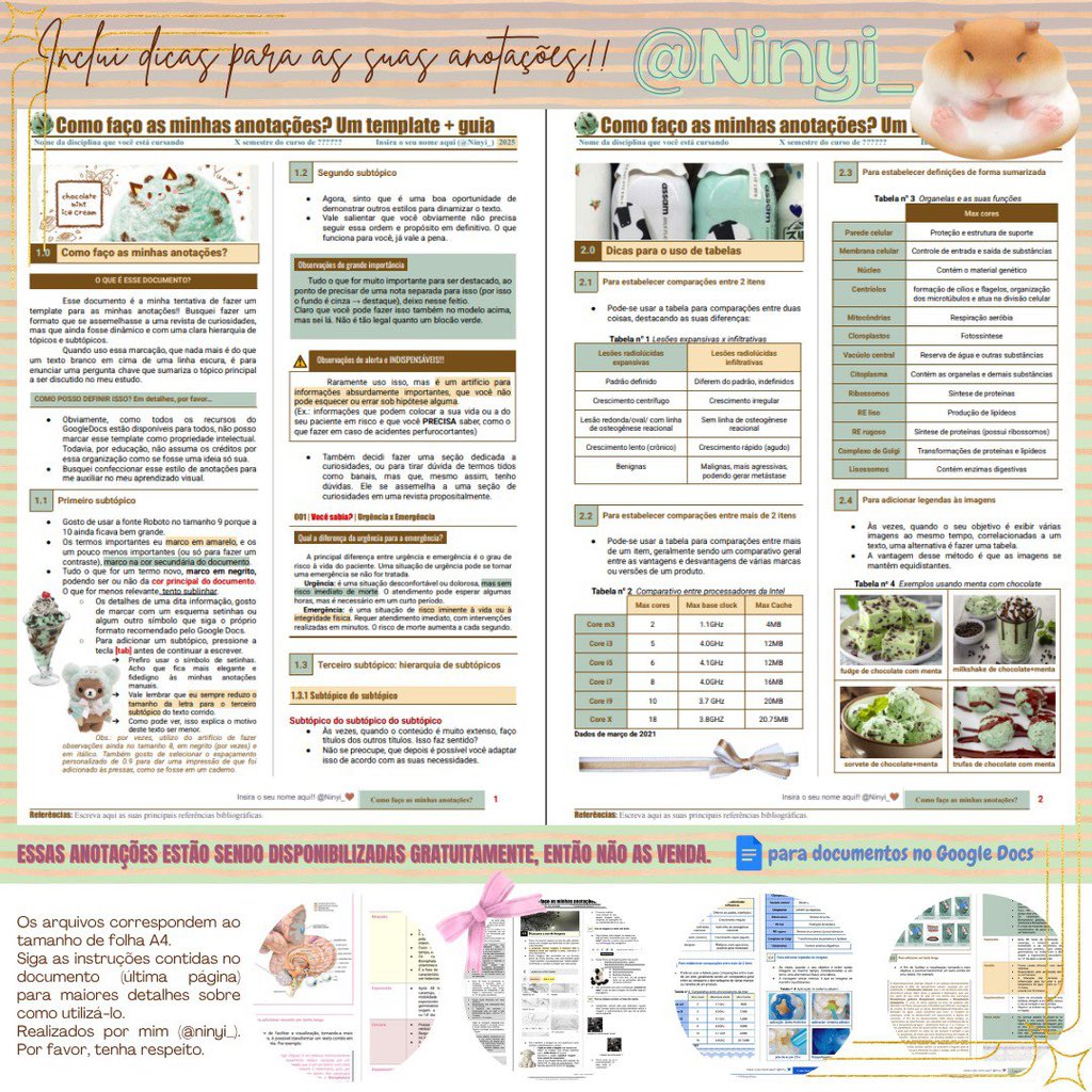 ninyi_'s tweet image. …#studytwt #collegetwt ೀ⋆｡🍧

📔 Templates para Google Docs (gdocs transes) Volume 3!!
⁃ Feitos especialmente para os apaixonados em temas claros e suaves, trazendo delicadeza e harmonia para as suas anotações.🛋️🎐
⁃🩵 e rts são muito bem-vindos

🎀Links na thread abaixo ⬇️