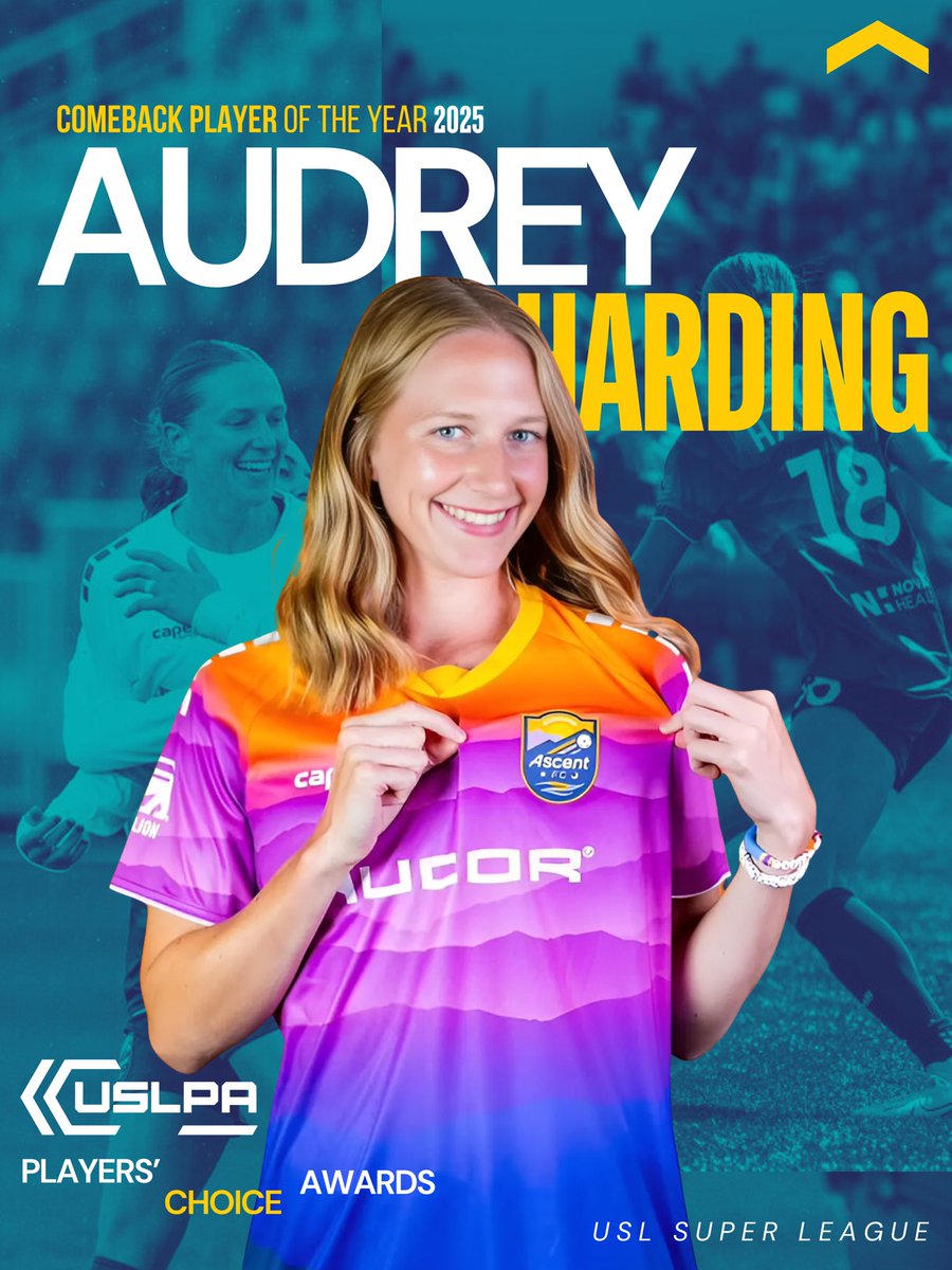 Stronger than ever! 💪

Audrey Harding is your Players’ Choice Comeback Player of the Year in USL Super League!