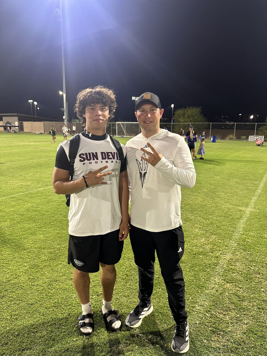 Rylan Reyes (@rylanreyes16) on Twitter photo Great time at <a href="/ASUFootball/">Sun Devil Football</a> mega camp. Thank you to all coaches. <a href="/KennyDillingham/">Coach Dillingham</a> <a href="/coacharroyo/">Coach Arroyo</a> <a href="/HighlandHawksFB/">Highland Hawks Football</a> <a href="/Elev8QBacademy/">Mike Giovando</a> <a href="/gridironarizona/">Gridiron Arizona</a> <a href="/ArizonaState247/">SunDevilScoop.com</a> Great time at <a href="/ASUFootball/">Sun Devil Football</a> mega camp. Thank you to all coaches. <a href="/KennyDillingham/">Coach Dillingham</a> <a href="/coacharroyo/">Coach Arroyo</a> <a href="/HighlandHawksFB/">Highland Hawks Football</a> <a href="/Elev8QBacademy/">Mike Giovando</a> <a href="/gridironarizona/">Gridiron Arizona</a> <a href="/ArizonaState247/">SunDevilScoop.com</a>