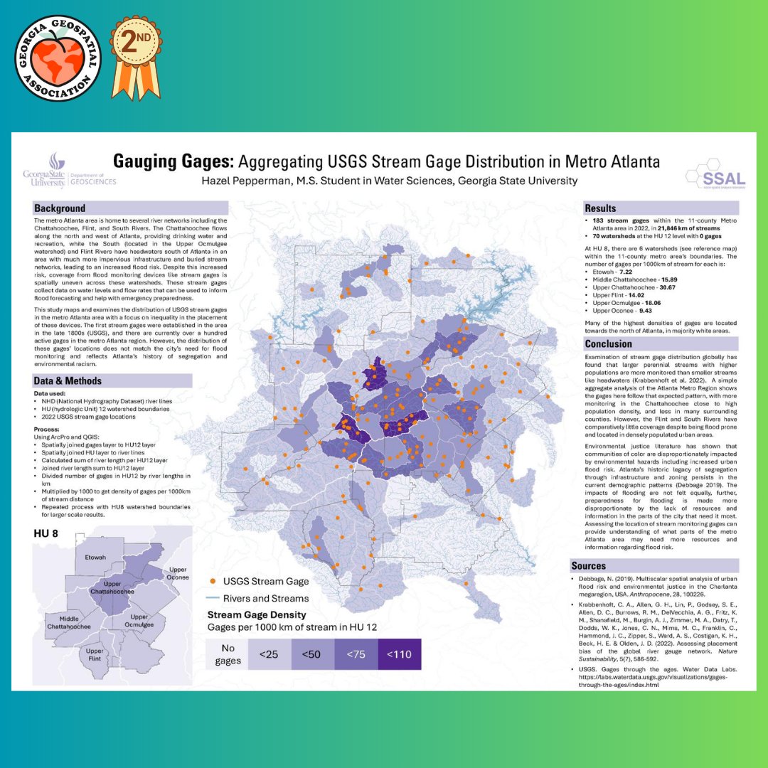 On top of that, fellow GEOS M.S. student Hazel Pepperman took home 2nd Place, and Sophuth Phon and Imani Vincent also submitted their work to the competition!

Congrats to all the GEOS students who participated! 💯👏