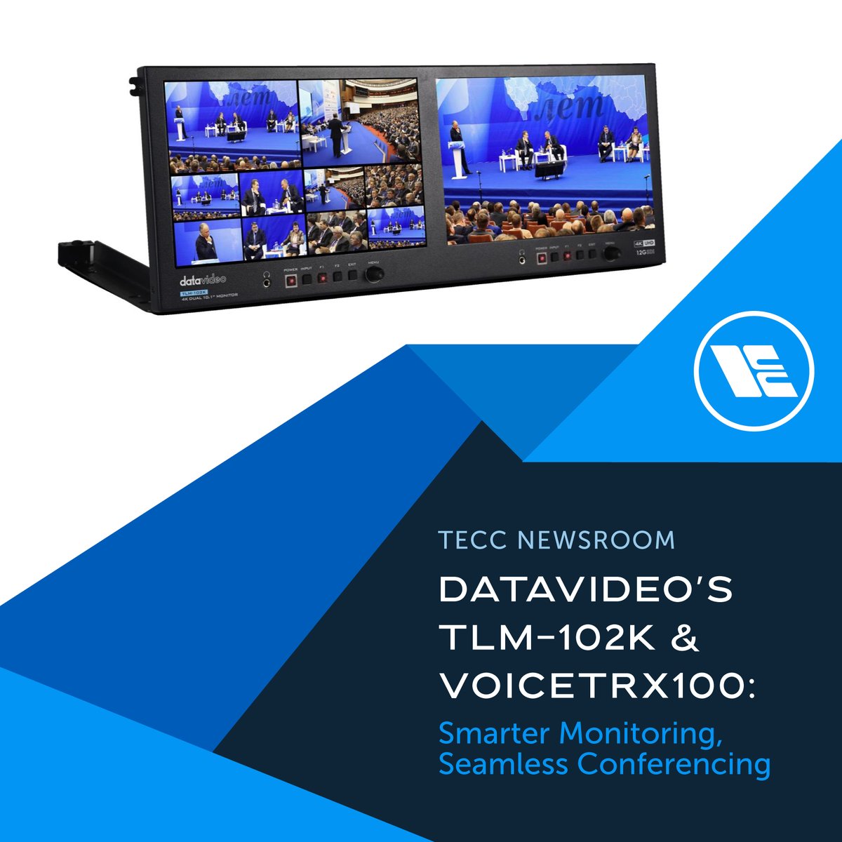 Elevate your video production and conferencing experience with <a href="/DatavideoUSA/">Datavideo</a>'s TLM-102K and VoiceTRX100. These state-of-the-art solutions deliver precision, automation, and efficiency, designed to make every broadcast seamless and every meeting more impactful. Click the link to