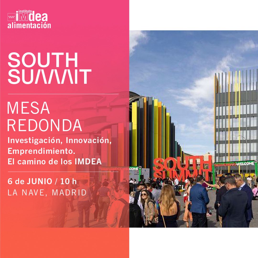 IMDEA Alimentación (@imdeaalimenta) on Twitter photo 💡¿Cómo se transforma la investigación en innovación y emprendimiento?
De esto y con ejemplos concretos conversaremos💬 en la mesa redonda de los <a href="/IMDEAInstitutes/">IMDEA Institutes</a>. Será este viernes en la jornada de cierre de <a href="/south_summit/">South Summit</a>. ¡Os esperamos! 😊
#Southsummit25 💡¿Cómo se transforma la investigación en innovación y emprendimiento?
De esto y con ejemplos concretos conversaremos💬 en la mesa redonda de los <a href="/IMDEAInstitutes/">IMDEA Institutes</a>. Será este viernes en la jornada de cierre de <a href="/south_summit/">South Summit</a>. ¡Os esperamos! 😊
#Southsummit25
