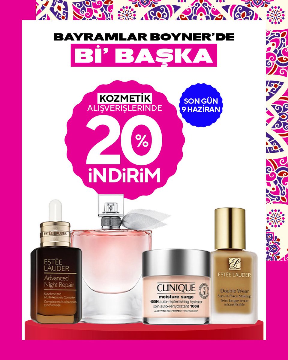 Bayramlar Boyner’de bi’ başka! Kozmetik alışverişlerinde Boyner Online’a özel %20 indirim seni bekliyor. 

bit.ly/4knHD57