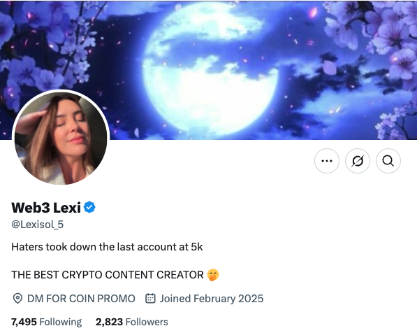 Did <a href="/Lexisol_5/">Web3 Lexi</a> take your funds and never promo your coin? 

Thats because its a fake account...

This account is run by an Indian dude who is eWhoring/scamming people using <a href="/VitaminMia/">mother of magpies</a>'s pics🤣